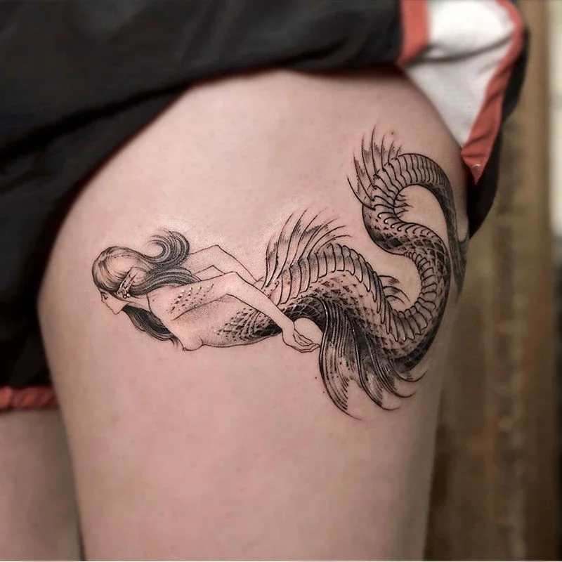 Sdrawing Anime Tattoo Sticker Waterproof for Men Women Body Art Personality Cool Butterfly Fake Tattoo Arm Thigh Pattern Temporary Tattoo