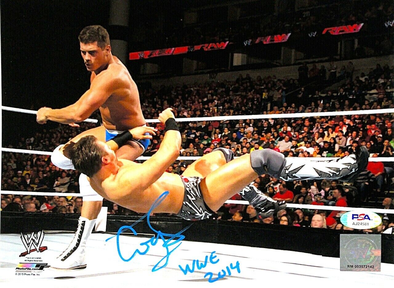 WWE CODY RHODES HAND SIGNED AUTOGRAPHED 8X10 Photo Poster painting WITH PROOF AND PSA DNA COA 2