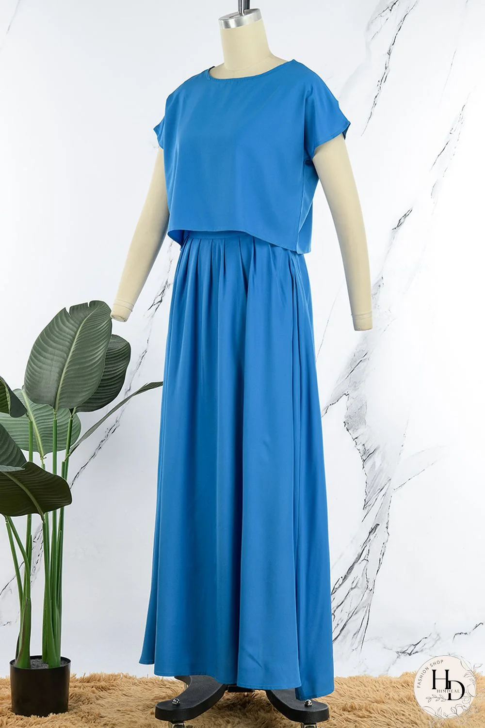 White Casual Solid Patchwork O Neck Short Sleeve Two Pieces