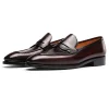 Handmade Men'S Leather Dress Loafers Wedding Shoes