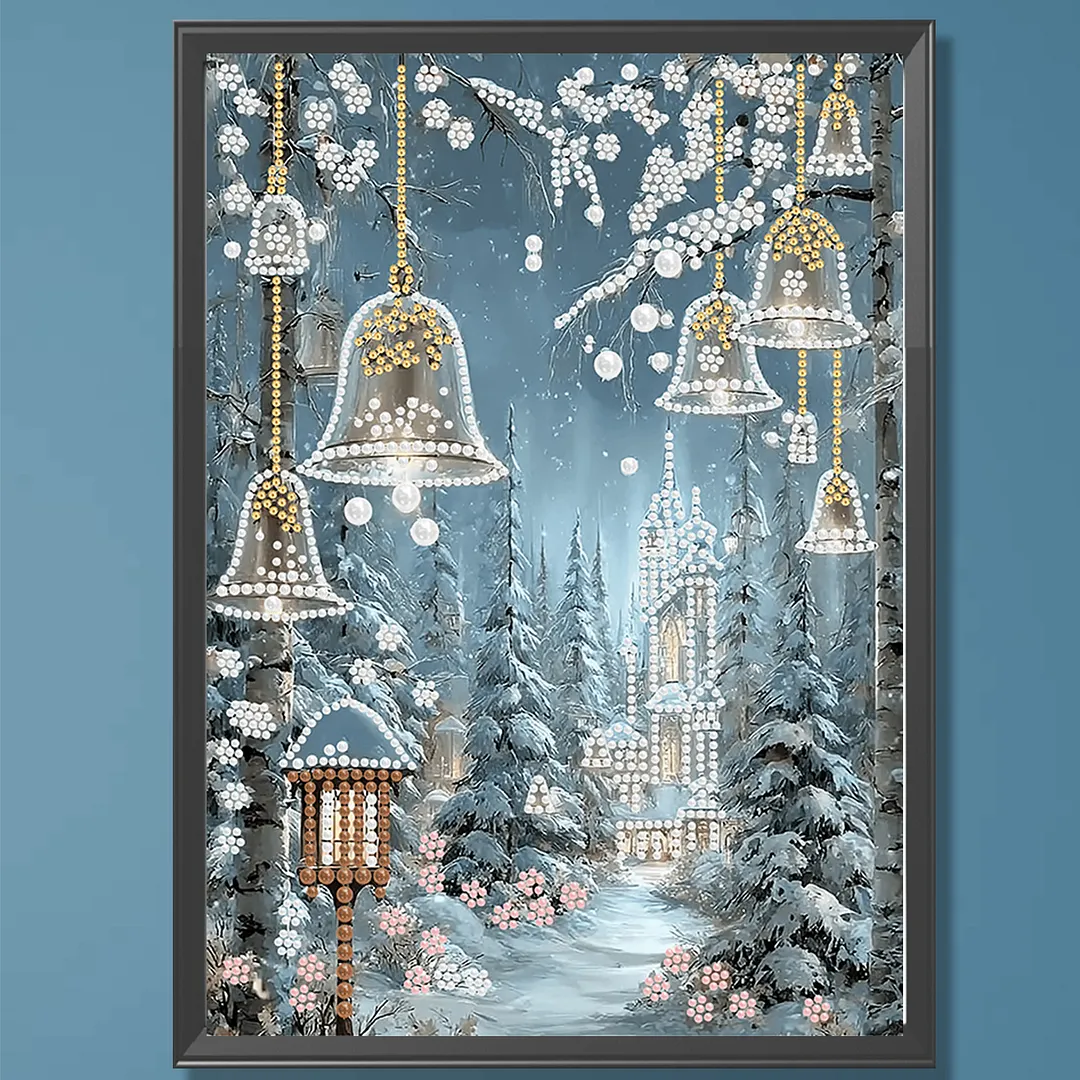 Pearl Painting Kit for Adults Snow Castle 11.81x15.75in