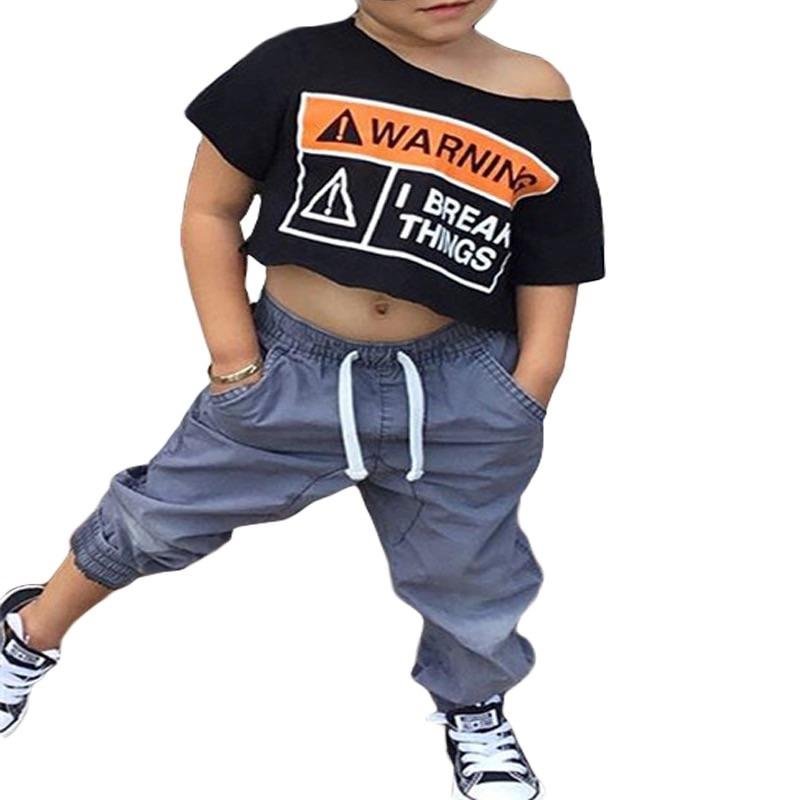 Summer Baby Kid Style Tops Long Pant Outfit