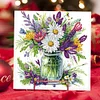 6Pcs Bouquet Diamond Painting Greeting Card Diamond Handmade Card for Friends