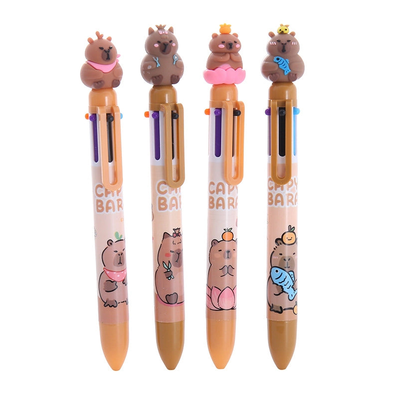 1 Piece Capybara Learning Daily Plastic Soft Glue Cute Ballpoint Pen