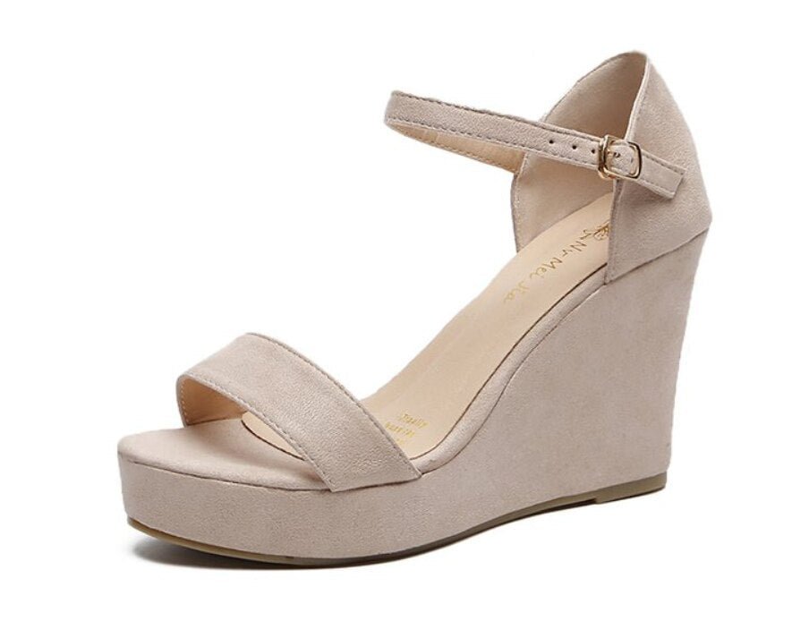 2020 New Women Shoes Platform Sandals Women Peep Toe High Wedges Heel Ankle Buckles Sandalia Espadrilles Female Sandals Shoes