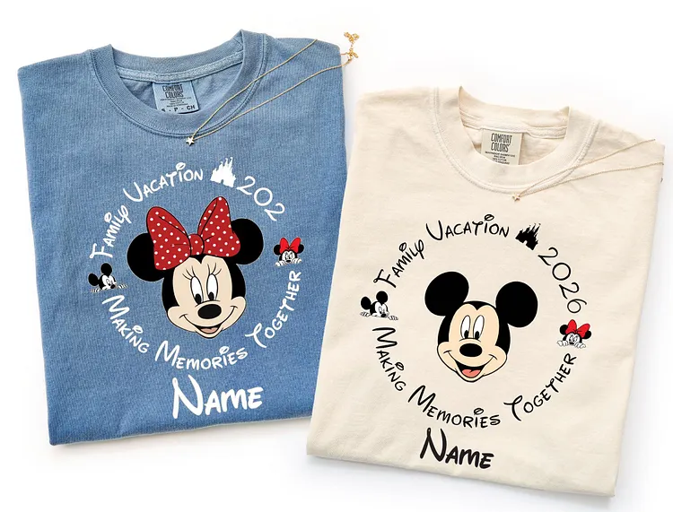 Comfort Colors&reg;Custom Disney Family Vacation Shirt,Disney All Characters 2026 Shirt, Disney  Shirt,Magical Trip Shirt,Custom Disney Shirt
