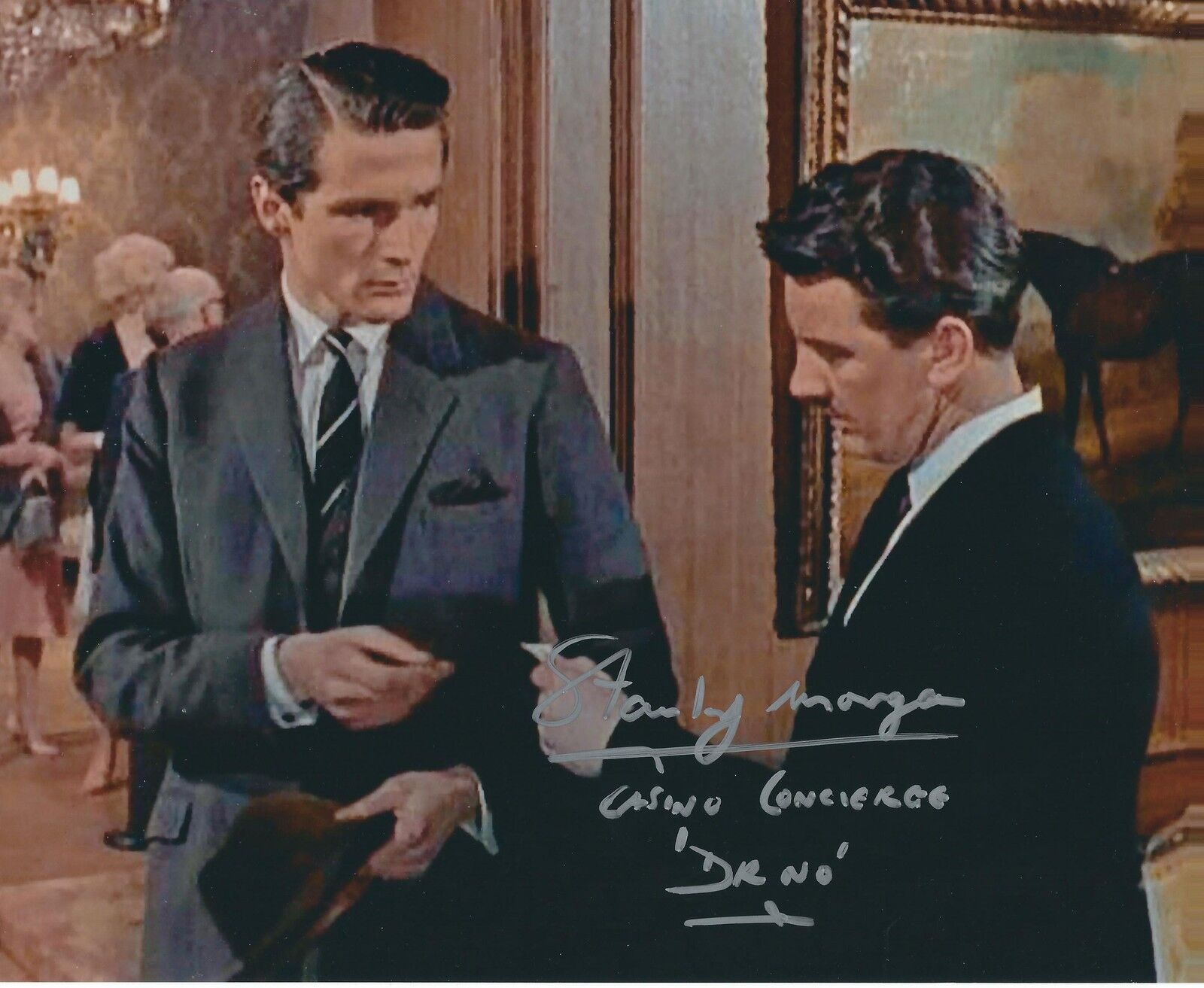 STANLEY MORGAN SIGNED 007 JAMES BOND 10x8 Photo Poster painting - UACC & AFTAL RD AUTOGRAPH