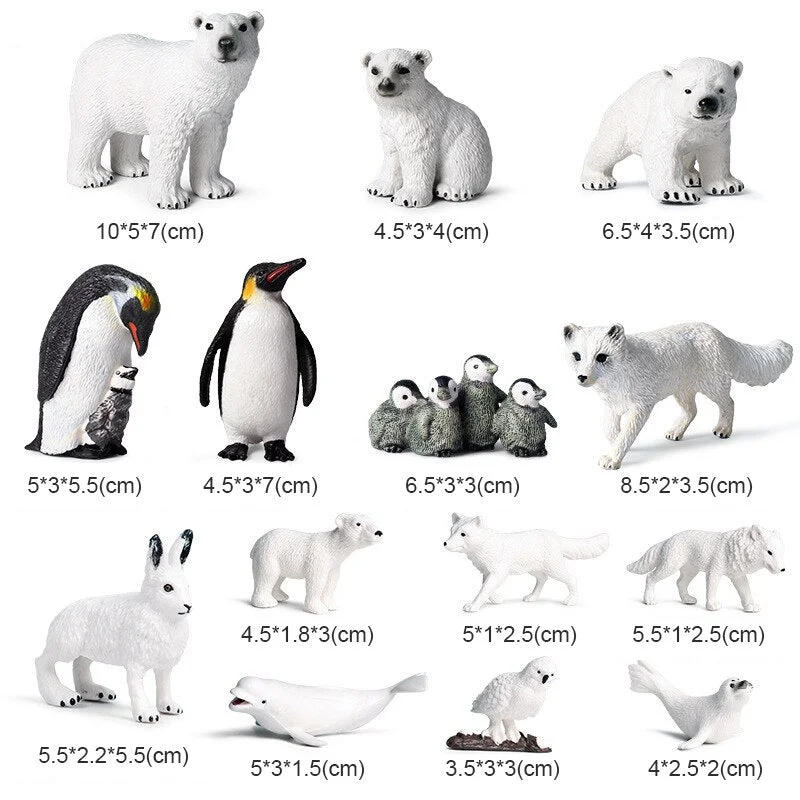 12PCS Safari Animals Figures Toys Different Varieties of Zoo Jungle Animal Toy Set Great Educational Toys for Kids Toddlers