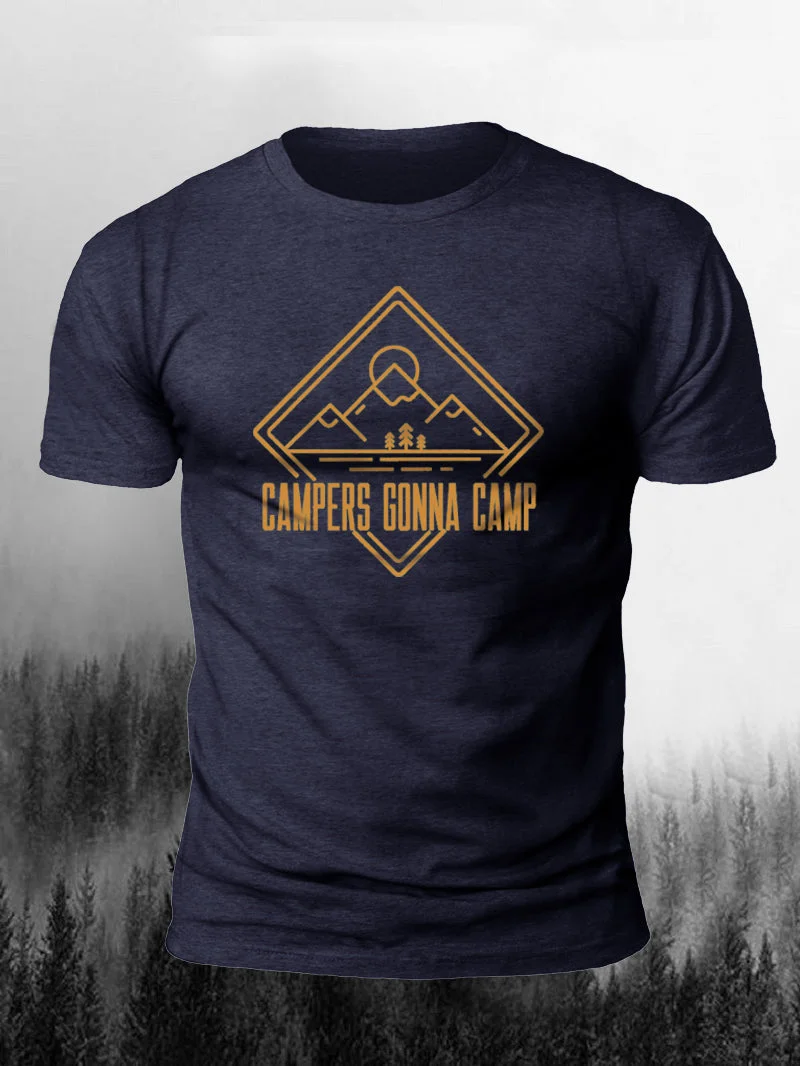 Men's Outdoor Forest Golden Short-Sleeved Shirt in  mildstyles