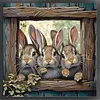 Frame Rabbit-11CT Stamped Cross Stitch 40*40cm tapestrymarket