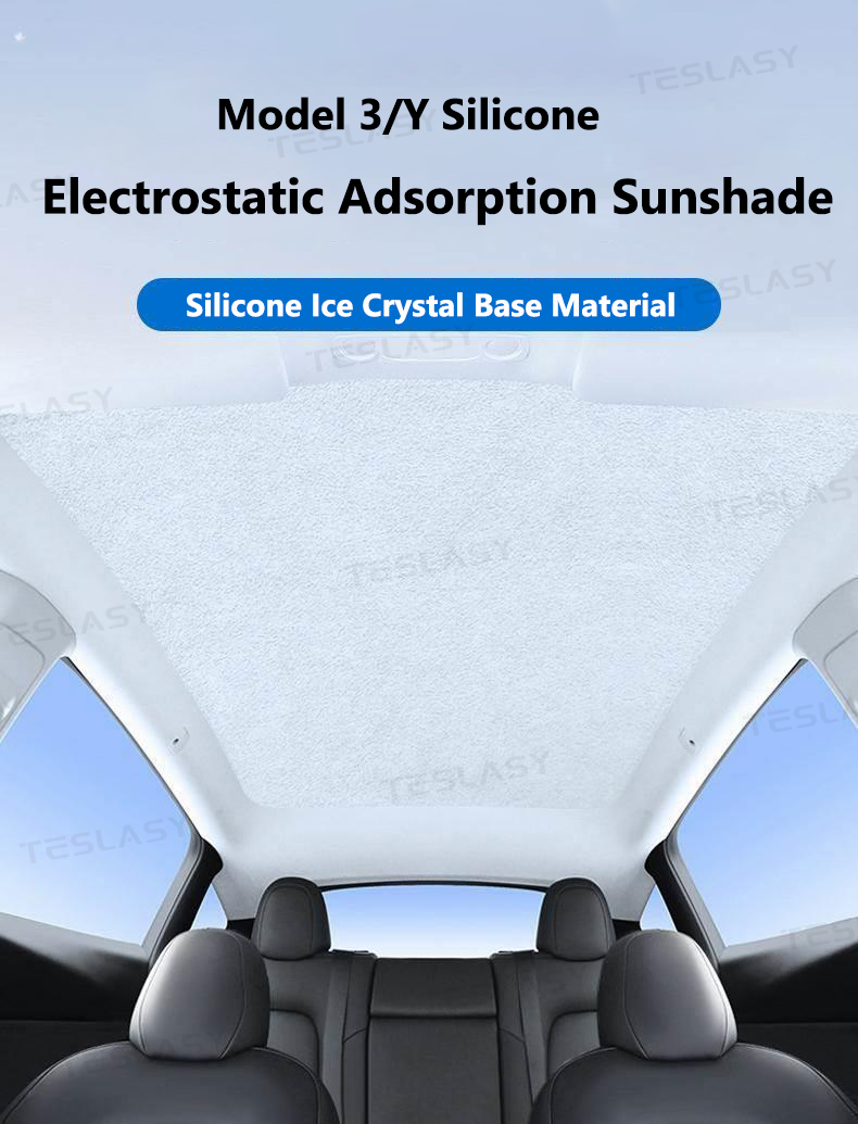 Tesla Model 3/Y/Model 3 Highland Electrostatic Adsorption Sunshade Sunroof Sunshade