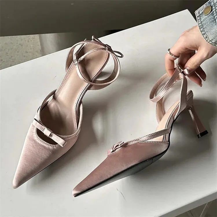 Ankle Buckle Strap Women Pumps Sandals with Thin Heels