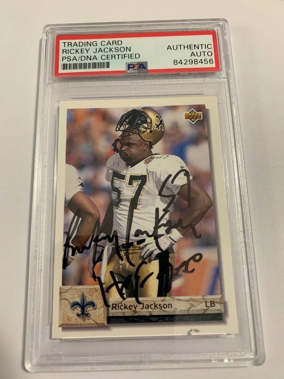 Rickey Jackson HOF New Orleans Saints signed autograph 1992 Upper Deck football