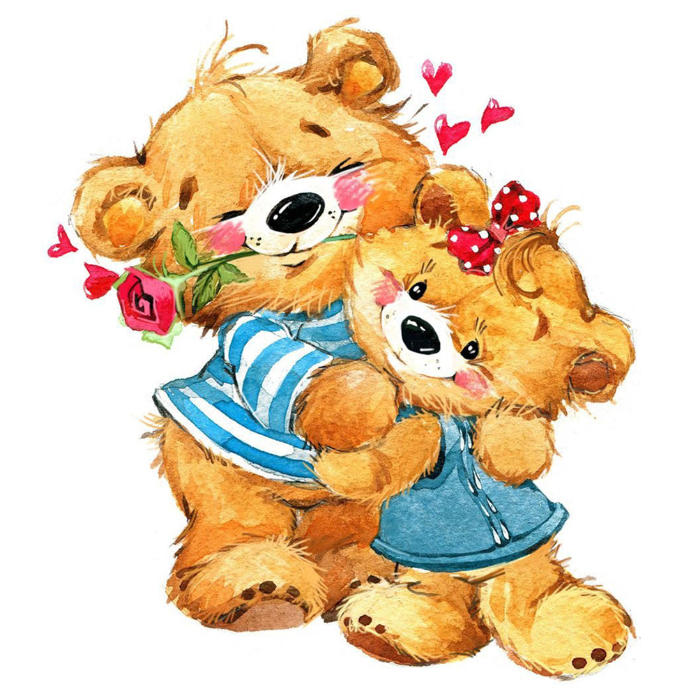 

Teddy Bear - 11CT Stamped Cross Stitch - 40*50CM, 02, 501 Original
