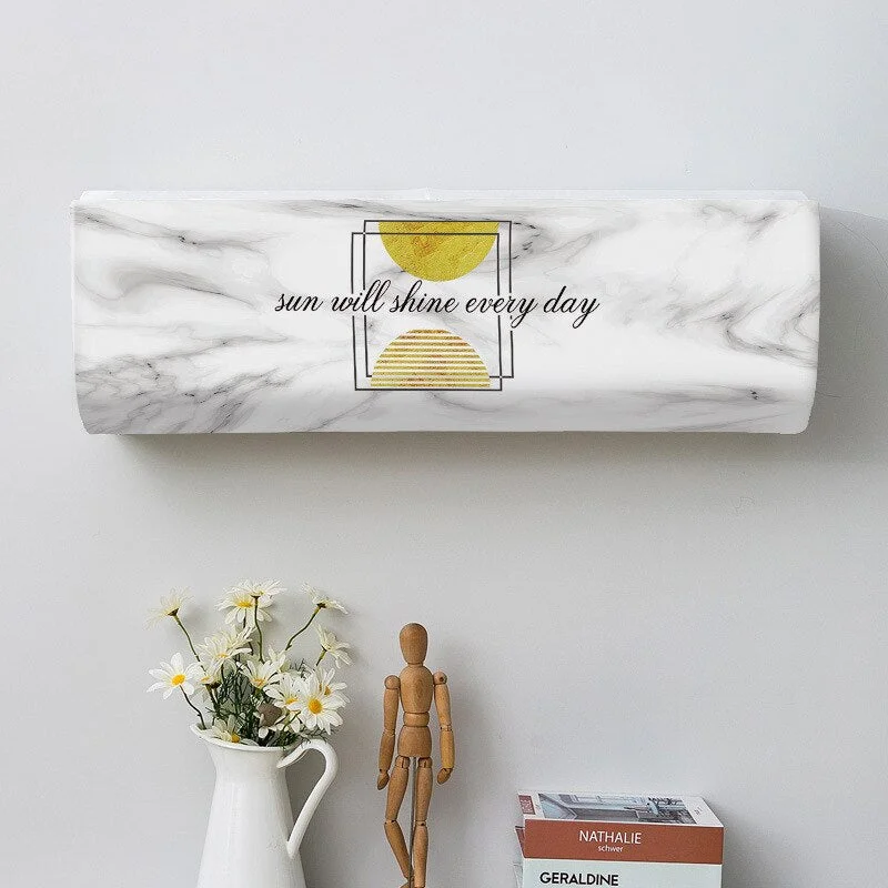 1pc Air Condition Cover Indoor Hanging Air Conditioning Protective Case Nordic Style Dustproof Cover for Home Hotel Decoration