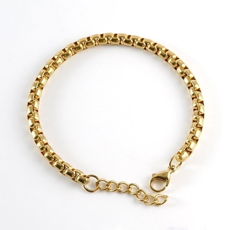 Fashion Geometric 304 Stainless Steel Titanium Steel 18K Gold Plated Bracelets In Bulk