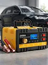 12V/24V Car Battery Charger with Cable Clamps & LCD Display Automatic Chargers and Maintainer for Car Motorcycle Lawn Mower