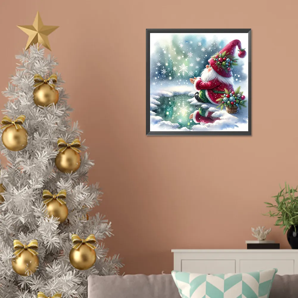 Diamond Painting - Full Round Drill - Christmas Gnome(Canvas|30*30cm)