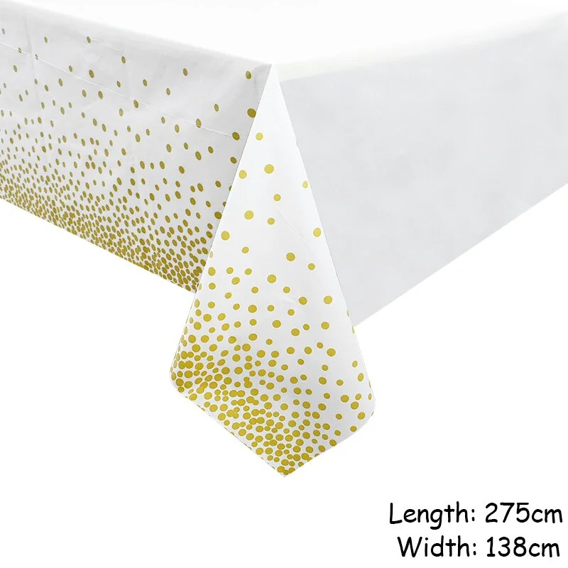 Oh Baby Gold Dot Disposable Tableware Set Boy Girl Baby Shower Favor Gender Reveal Balloon Banner Kids Birthday Party Decoration