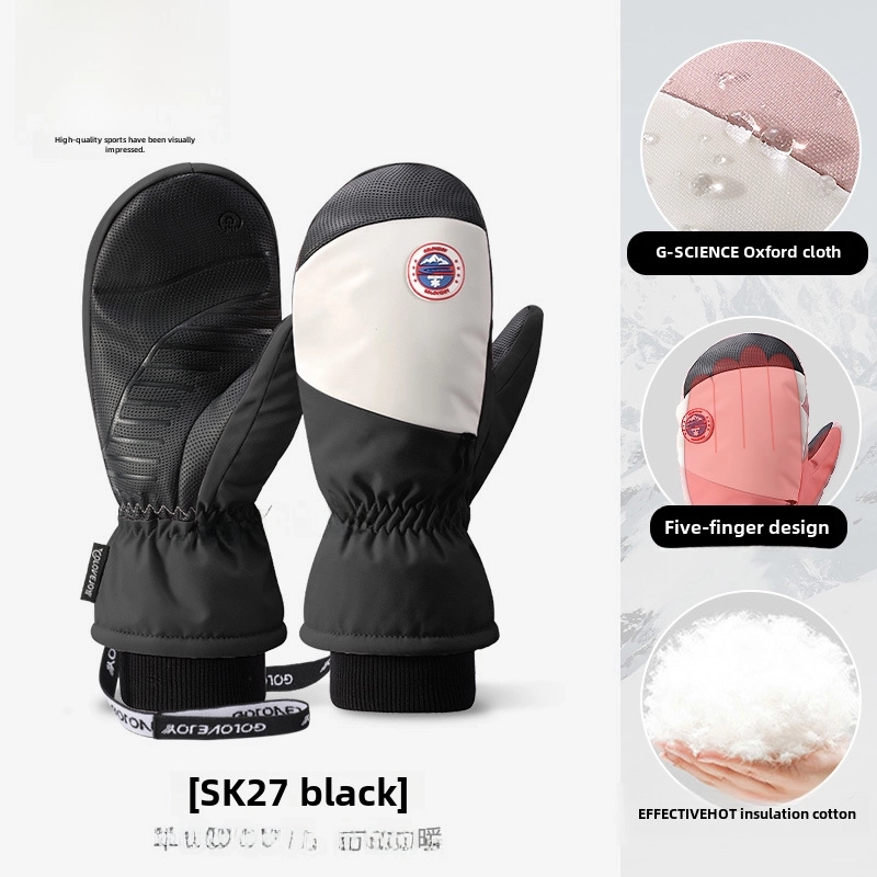 Winter Ski Gloves Outdoor Velvet Warm Electric Bike Riding Gloves Non-slip Waterproof Touch Screen Gloves SK28