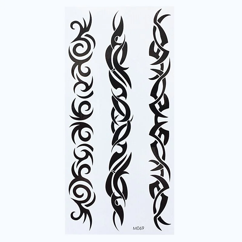 1 Sheet Temporary English Word Tattoo Stickers Black Letters Feather Body Art Tattoos Sticker Waterproof For Temporary Tattoos