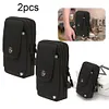 2Pcs Fanny Pack with Multi Pockets Waist Pack Oxford Belt Pack for Men and Women