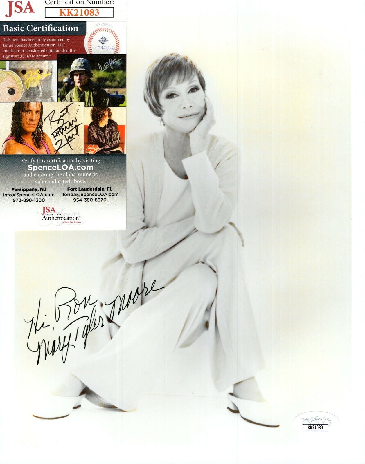 Mary Tyler Moore Actress Hand Signed Autograph 8x10 Photo Poster painting with JSA COA