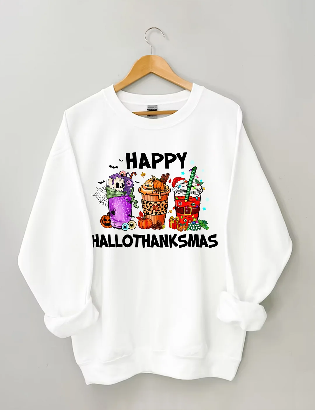 Happy Hallothanksmas Coffee Sweatshirt