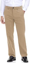 Soojun Men's Classic Fit Flex Waist Flat Front Dress Pant