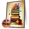 Promotion 2Pcs/set Diamond Painting-DIY Full Round Drill Flower and Book(30*40 CM)