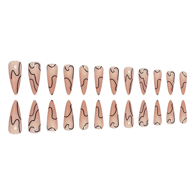 Churchf Churchf Almond Nail Long Sharp Lines French Beauty Nail Nail Nail