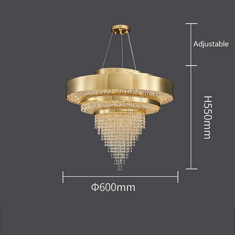 Living Room Lighting Round Crystal Chandelier Vjlight