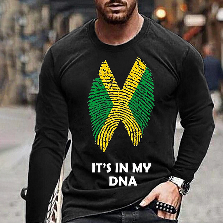BrosWear Statement Print Jamaica Long Sleeve T-Shirt