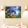 Waterfall And Tiger Views  | Full Round Diamond Painting Kits