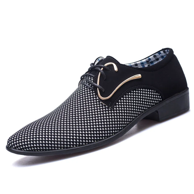 Tanguoant Tanguoant Business Oxford Leather Shoes Men Breathable Rubber Formal Dress Shoes Male Office Wedding Flats Footwear Mocassin Homme
