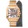 Cartier Santos Large Skeleton WHSA0016 Rose Gold Hand Wind 40mm Super Clone