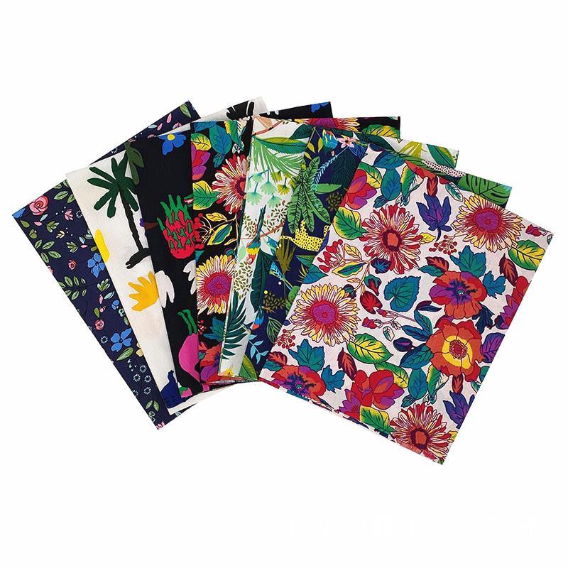 Flowers Patchwork Fabrics 7Pcs