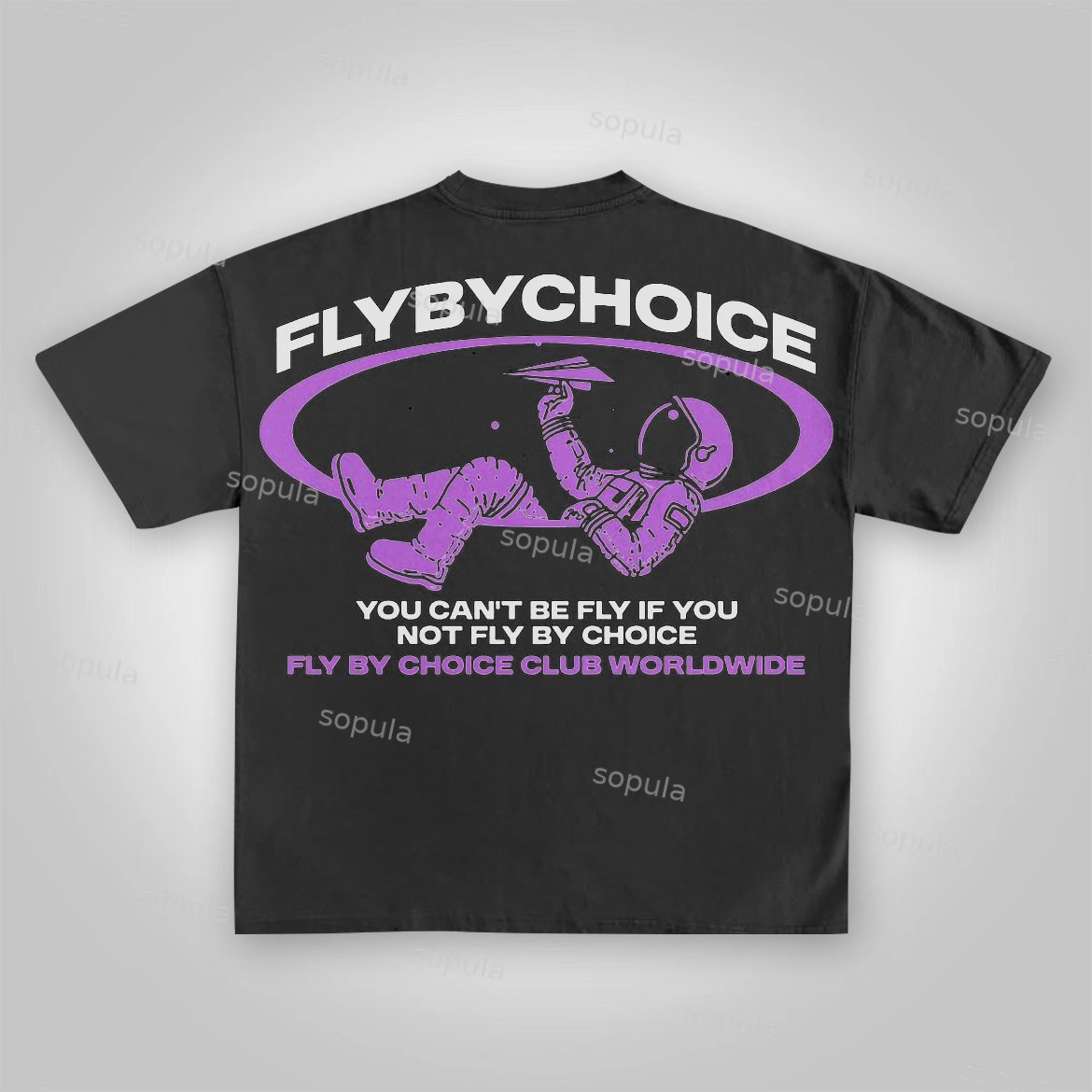 Sopula FLY BY CHOICE Graphics Cotton T-Shirt - Sopula｜Premium Graphic Tees & Graphic Clothing