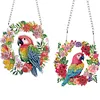 2Pcs couronne de perroquet - 5d bricolage artisanat pendentif