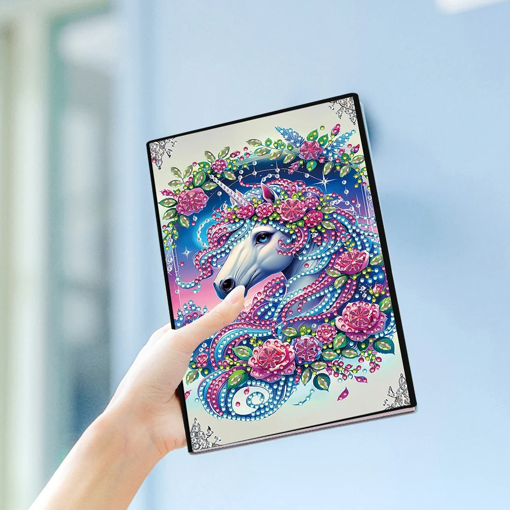 50-Page A5 Horse Diamond Painting Notebook for Adult Holiday Birthday Gift