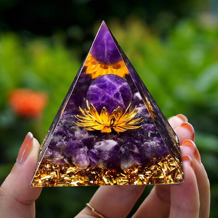 lotus symbol powerful orgone pyramid