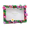 Flower DIY Building Block Photo Frame Kit,Creative Handmade Assembled Photo Frame Handmade Craft Gift Home Tabletop Display Decor