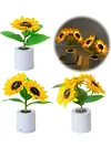 A sparkling sunflower lamp a twinkling sunflower tree three-color lighting realistic 3D design USB c