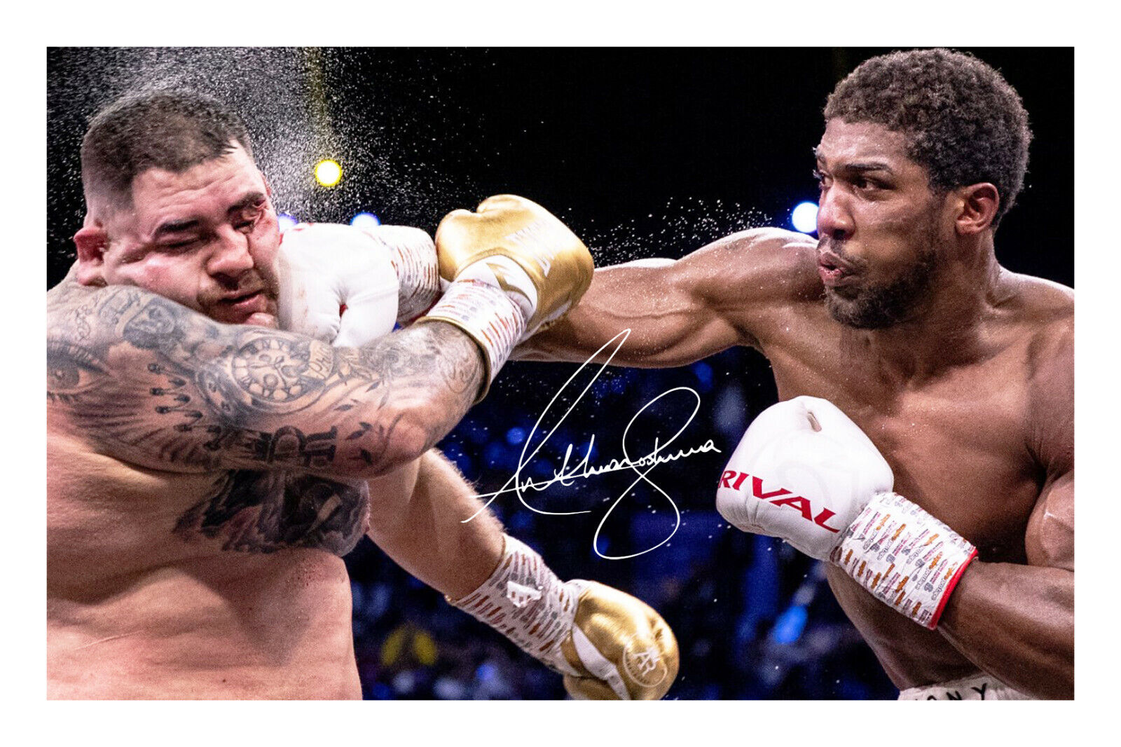 Anthony Joshua Signed A4 Autograph Photo Poster painting Print Heavyweight World Champion Ruiz