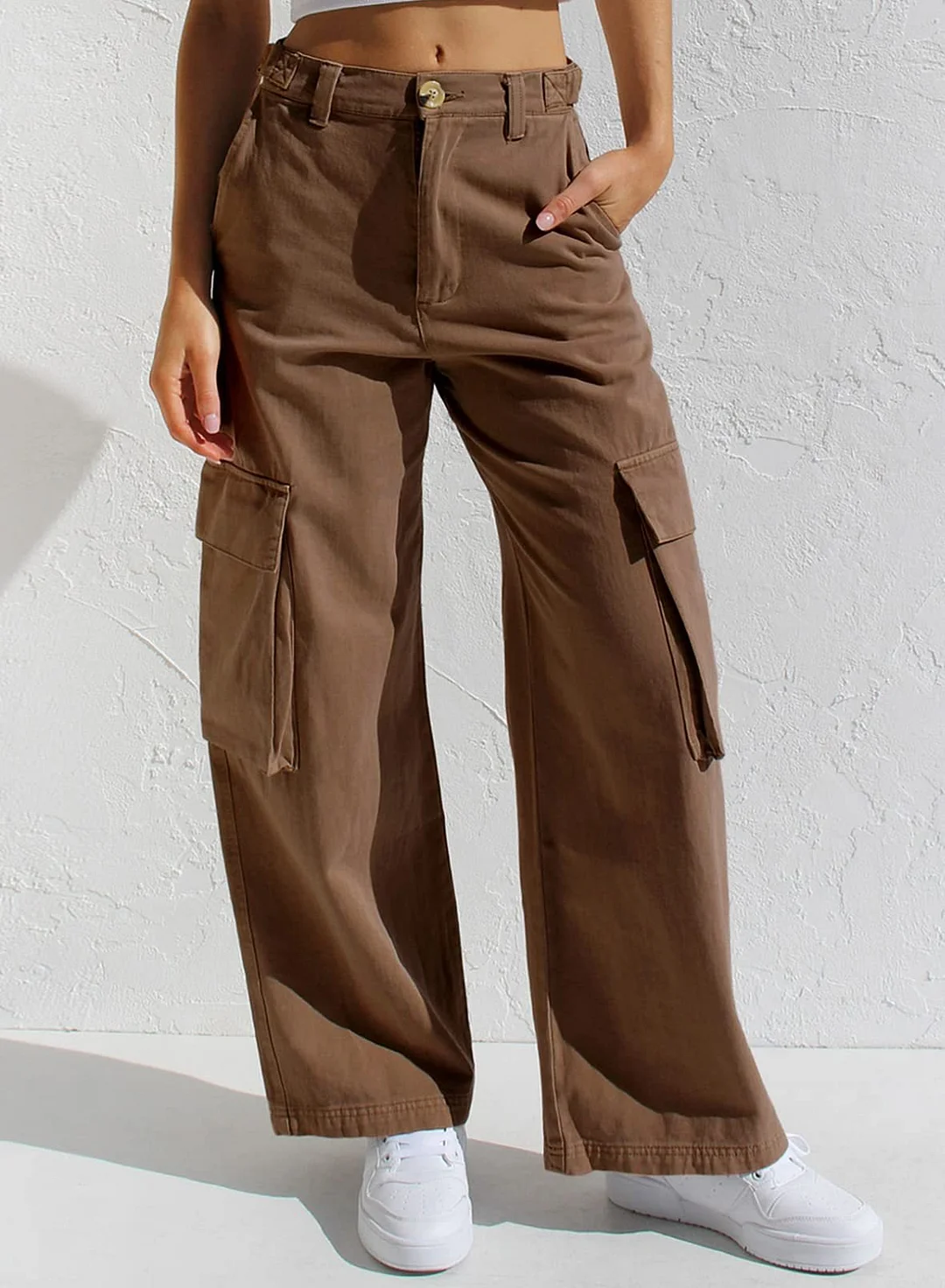 Adjustable Straight Fit Cargo Pants