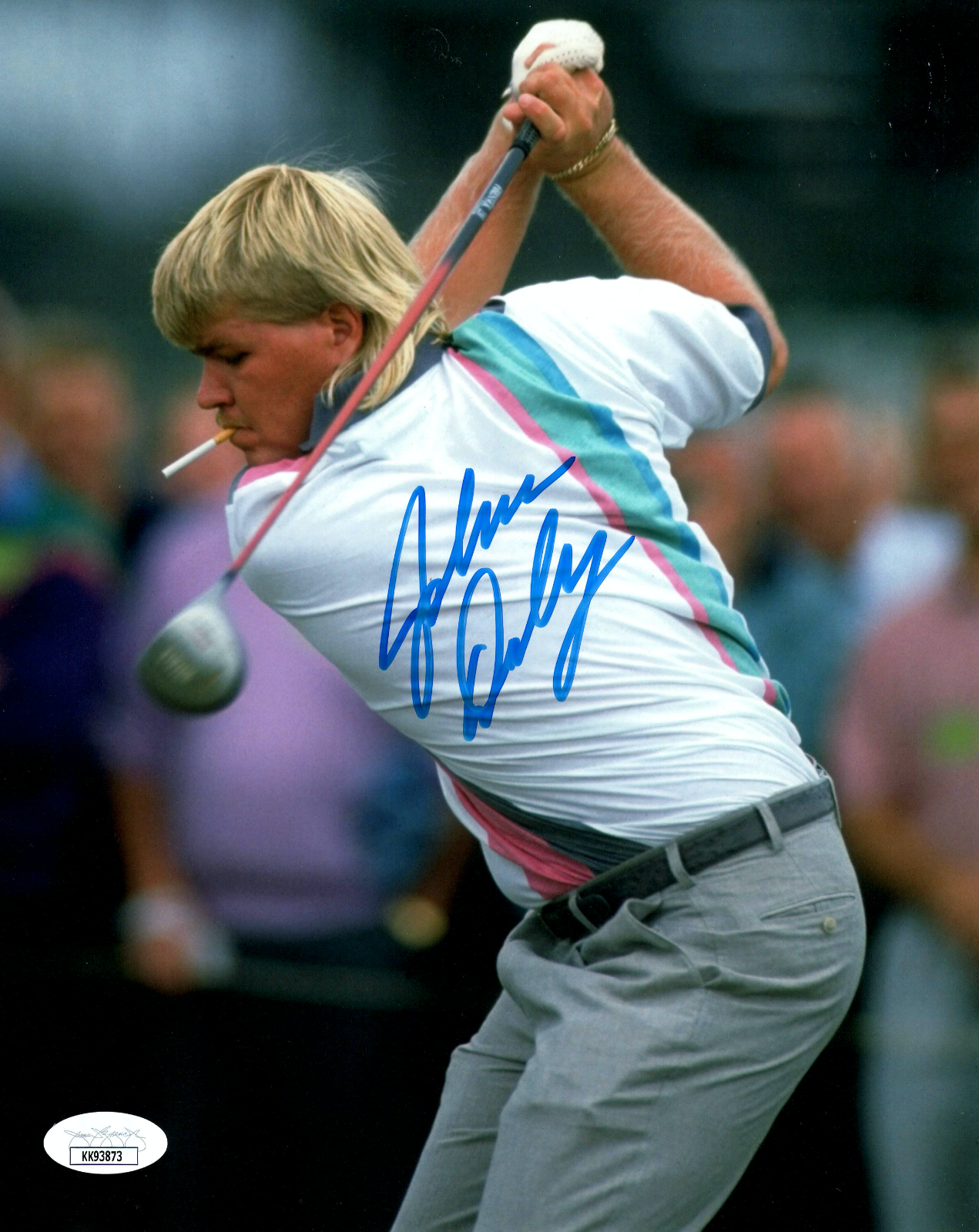 John Daly Signed 8x10 Photo Poster painting Golf PGA JSA COA Autograph Cigarette in Mouth Golfer