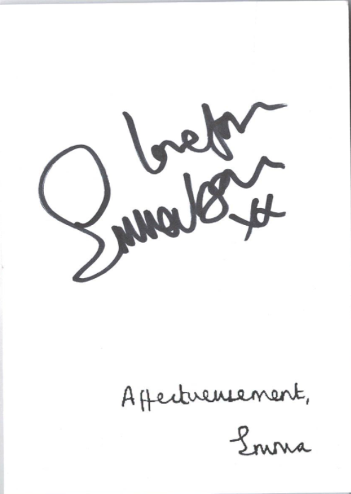 Emma Watson signed autographed greeting card! AMCo! 8866