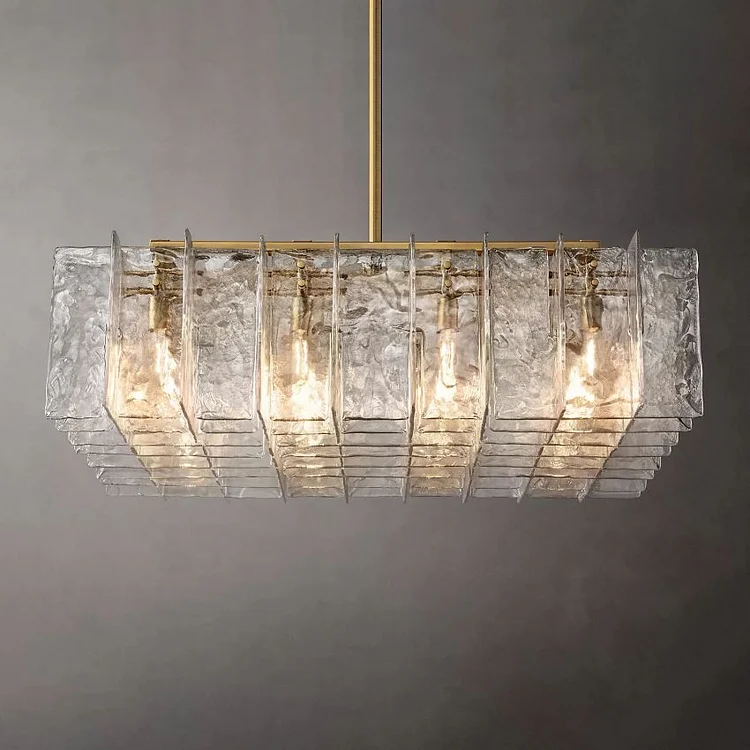 Lattice Square Glass Chandelier 49" Vjlight
