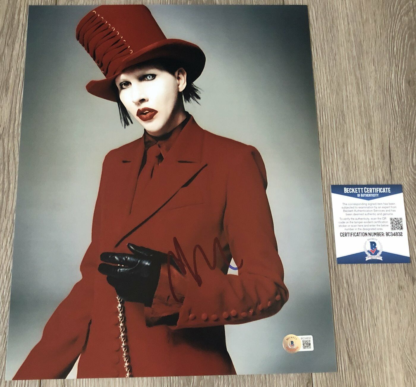 MARILYN MANSON SIGNED AUTOGRAPH 11x14 Photo Poster painting B w/EXACT PROOF & BECKETT BAS COA