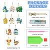 10PCS Anime Pokemon doppelseitig - 5d DIY Handwerk Schlüsselanhänger